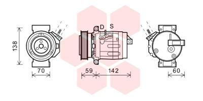 VAN WEZEL Kompressori, ilmastointilaite 0800K035